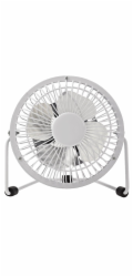 Ventilátor Nedis FNDK1WT10 stolní USB 10 cm, 2,5W, kovový, bílá