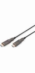 Digitus AOC HDMI 2.0 Premium High Speed Ethernet Hybridní kabel 4K60Hz UHD HDMI D/A HDMI D/AM/M s odnímatelným konektorem, 20 m, černý