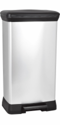 Odpadkový koš Curver Deco Bin 50 l stříbrný