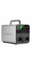 Evolveo PowerCharge 500, nabíjecí stanice, 20 Ah, 512 Wh, 2× 230 V zásuvka, 1× 12 V zásuvka, 4× USB-A, 1× USB-C