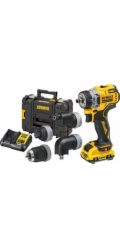 Vrtačka/šroubovák se 4 hlavami DeWalt DCD703L2T 12 V
