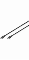Digitus Silikonový napájecí kabel USB-C – USB-C, USB 2.0 60W, 2m černý