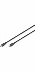 Digitus Silikonový napájecí kabel USB-C – USB-C, USB 2.0 60W, 1m černý