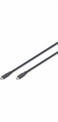 Digitus Silikonový propojovací kabel USB-C - USB-C, USB 3.2 Gen2 10G 4K 100W, 1m černý