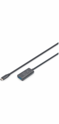 Digitus Aktivní prodlužovací kabel, USB 3.2 Gen1 5Gbps, USB-C - USB-A, 5m