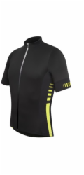 Cyklistický dres RH+ Infinity Jersey FZ černo-žlutý velikost M (ECU0246)