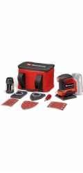 Einhell Power X-Change Akku-Faust-Schwingschleifer TE-OS 18/113 3X Li-Solo, 18Volt (rot/schwarz, ohne Akku und Ladegerät, mit Tasche + Zubehör)