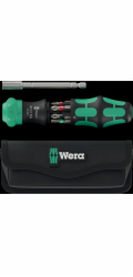 Wera Kraftform Kompakt 28 RA mit Tasche (schwarz/grün, 6-teilig, 1/4, mit Ratschenfunktion und Edelstahl-Bithalter)