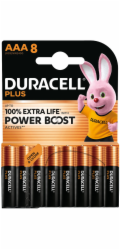 1x8 Duracell Plus Power Boost  Micro MN2400 AAA LR03 1,5V