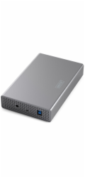 Externí USB 3.0 box pro 3,5" SATA III SSD/HDD, max. 16 TB, se zdrojem, hliníkový