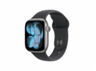 Apple Watch Series 11 GPS 42mm Kozmický sivý hliník s čiernym športovým remienkom - M/L