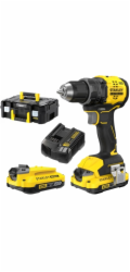 Stanley Akku-Bohrschrauber (SFMCD714D2T-QW), 18Volt (schwarz/gelb, 2x Li-Ion-Akku 2,0Ah, Pro-Stack Koffer)
