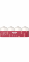 Svicky Bolsius Pillar Advent, bile, 60x40 mm, bal. 4 ks