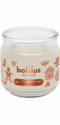 Sviečka Bolsius Large Jar, Cookie Fever, vonná, Vianoce, béžová, 100x98 mm, v skle