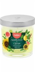 Sviečka Bolsius Floral Fusion Slnečnica a Citrus, vonná, 80/72 mm, v skle