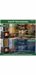 Ventilátor Strend Pro, krbový, stojanový, poháňaný teplom, 4-lopatkový, čierny
