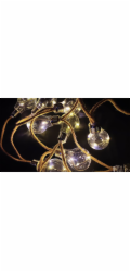 Reťaz Strend Pro Solar Bulb, 10x LED, tvar žiarovky, solárna, L-3,8 m