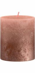 Sviečka Bolsius Rustic, valcová, Vianoce, Sunset Creamy Caramel+ Copper, 80/68 mm