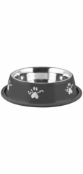 MagicHome Woof miska 19 cm, 400 ml, černá, pro psy