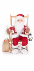 MagicHome Vánoční dekorace, Santa, sedící, 46 cm