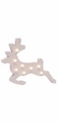 Dekorace MagicHome Christmas Woodeco, sob, 8 LED diod, 33x24 cm