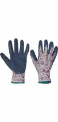 Rukavice PINTAIL navy 09/L, nylon/latex, fialová