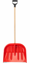Sněhová fréza D 470x370 mm, lopata na sníh, PVC, kovová tyč, sněhová fréza, dřevěná násada D 100 cm,