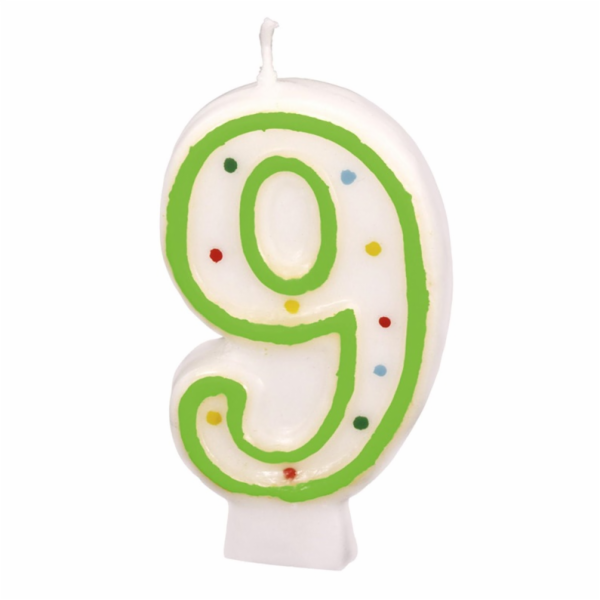 Svíčka na dort č. 9, 7,3 cm