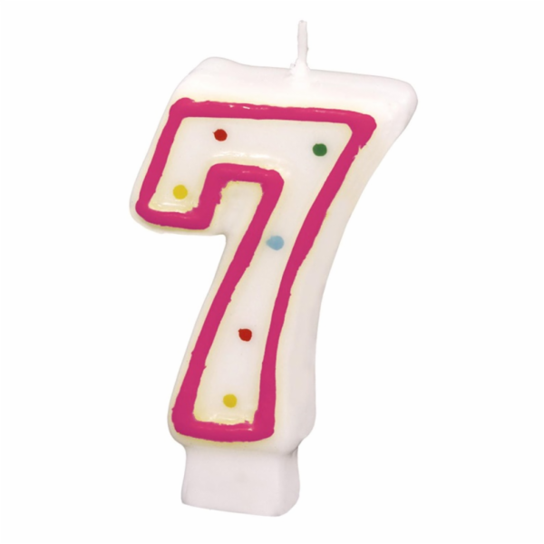 Svíčka na dort č. 7, 7,3 cm