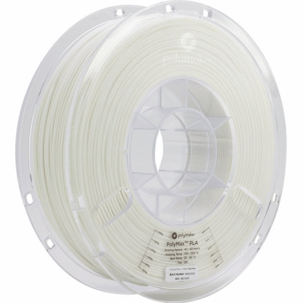 Poly Filament aker PolyMax Tough PLA 1,75 mm 0,75 kg - bílý