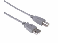 Kabel PremiumCord USB 2.0 A-B pro tiskárny 5m, šedý