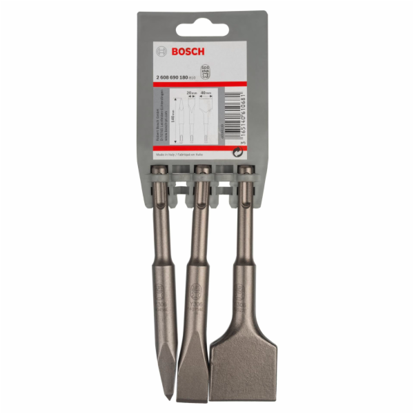 Set sekáčů a špičáku Bosch 2608690180 SDS-plus, 140mm, 3k...