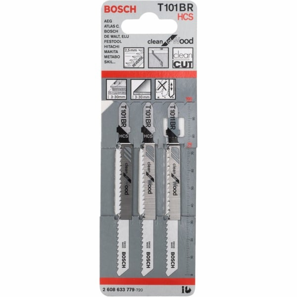 Sada hadicové spony pily Bosch, T101BR, 3 ks.