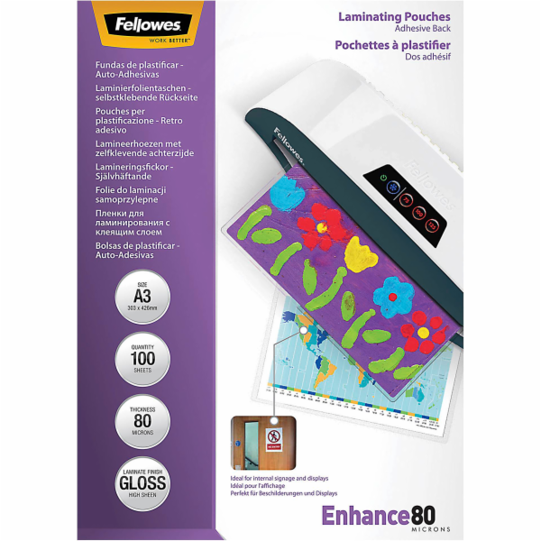 Fellowes Laminovací fólie A3 80 mic samolepící