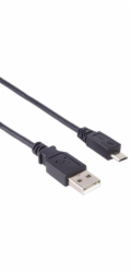 Kabel micro USB 2.0, A-B 1,8m s delším  konektorem