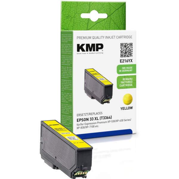 KMP E216YX cartridge zluta  kompatibilni s Epson T 3364 XL