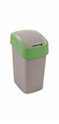 Curver® FLIP BIN 9 litrů, šedá/stříbrná/zelená, na odpadky