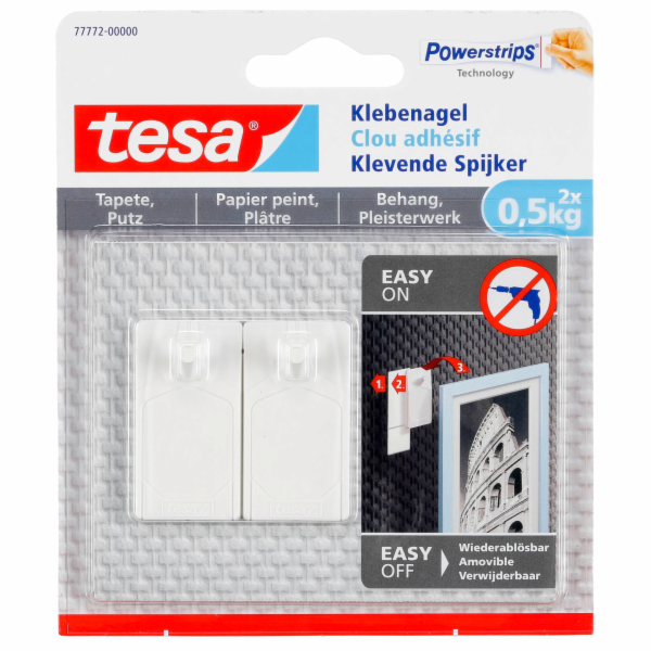1x2 Tesa Adhesive Nail  (0,5 kg)  for Wallpaper &amp; Pla...