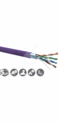 Solarix Kabel FTP LS0H drát c5e, 500m/reel, SXKD-5E-FTP-LS0H