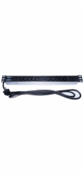 PremiumCord Panel napájecí do 19" racku 1U, 10xIEC (C13), 2m kabel