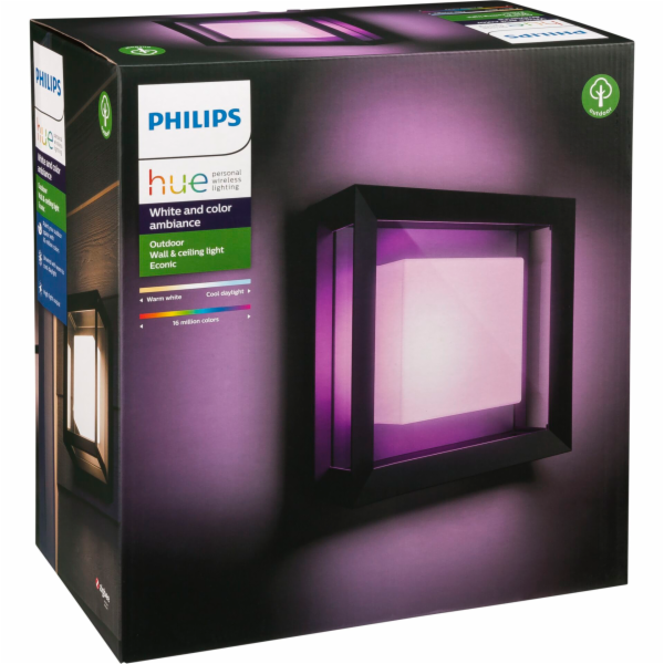Philips Hue Econic ctvercové LED nástenné svetlo cerné