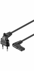 Kabel síťový 230V k magnetofonu se zahnutými konektory 2m
