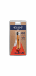 Opinel kapesni nuz c.08 zaviraci  karbonova cepel drevena rukojet