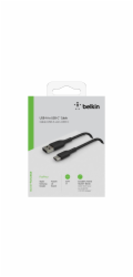 Belkin USB-C/USB-A kabel 1m  opletený, cerný CAB002bt1MBK