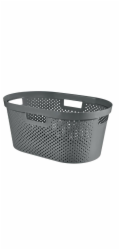 Koš na prádlo Curver Infinity Dots 40L gratitový