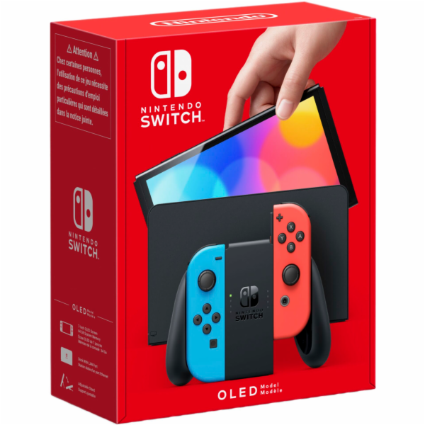 Herní konzole Nintendo Switch, Neon Red&Blue Joy-Con (OLED)