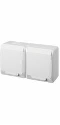 Dvojitá zásuvka ELEKTRO-PLAST HERMES, IP44