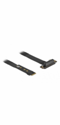 DeLOCK Adaptérový kabel M.2 Key M > PCIe x4 NVMe (černý, 20 cm, PCIe zásuvka zahnutá pod úhlem 90°)