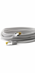 Goobay Propojovací kabel RJ-45 Cat 6.a S/FTP (PiMF), s kabelem Cat.7 (šedý, 1 metr)