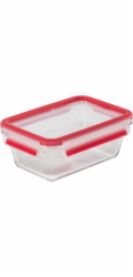 Emsa Clip&Close Glass Vorratsdose 850 ml Glas Rot